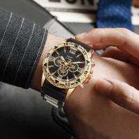 Reloj De Negocios Para Hombre Moda Banda De Silicona Reloj De Cuarzo Analogico De Moda Resistentes Al Agua Con Marcadores Arábigos - details 0