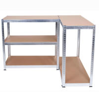 2 Estantería Modular de Acero Galvanizado y MDF Antihumedo 5 Baldos Ajustables Carga Máxima 875Kg 180*40*90cm  estante almacen casa  taller - details 1