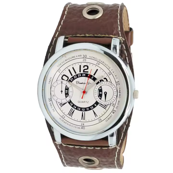 Christian Gar Cg-7581-18036-7  Reloj Para Unisex Color Marron - 1