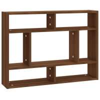vidaXL Estantería de pared madera contrachapada 75x16x55 cm Blanco, Negro, Roble Sonoma Mueble Almacenaje Estantería para Oficina, Estudio, Dormitorio Estantería/Librería/ mueble de Almacenamiento - details 5
