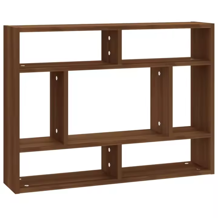 vidaXL Estantería de pared madera contrachapada 75x16x55 cm Blanco, Negro, Roble Sonoma Mueble Almacenaje Estantería para Oficina, Estudio, Dormitorio Estantería/Librería/ mueble de Almacenamiento - 1