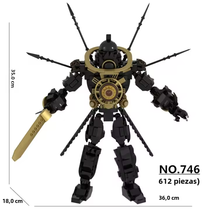 Bloques De Construcción DIY Skibidi Toilet Series Técnico Titan Evil Clock Man MOC Set De 612 Piezas Juguetes Para Niños Regalo De Navidad - 1