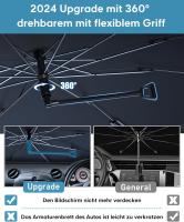 Parasol delantero para coche, actualizado a 2024, con rotación de 360°, plegable, borde antirayaduras, protección UV y aislamiento térmico. - details 0