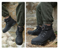 Botas De Seguridad Impermeables Para Hombre Indestructibles Con Punta De Acero Antideslizantes Antipinchazos Para Motociclistas Biker Botas Para Hombre - details 22