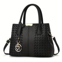 Bolso De Hombro Para Mujer Estilo Europeo Y Americano Con Patrón De Lichi Bordado Moda Bolso De Mano Diagonal Material PU Con Cierre De Cremallera - details 6