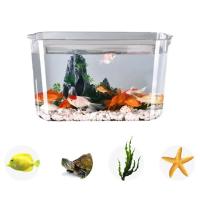 Tanque De Acuario Pequeño Transparente De Plástico Explosión-Resistente Para Plantas Y Pequeños Peces Tanque PET Para El Otoño - details 2