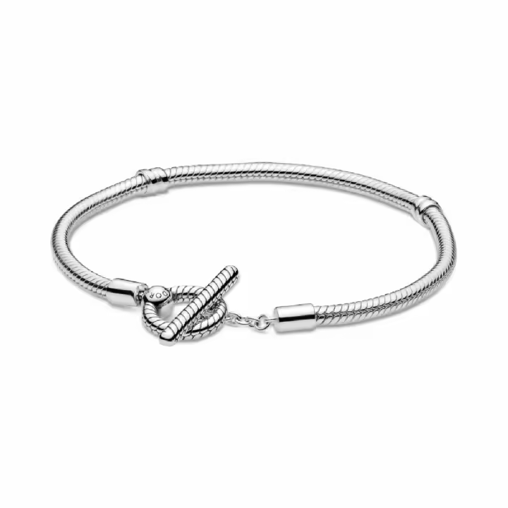 Pulsera Pandora Moments Cadena de Serpiente con Cierre T - 1