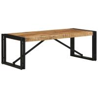 vidaXL Mesa de centro de madera maciza de mango rugosa en dimensiones 100x100x35 cm/100x50x35 cm/80x40x35 cm y más | estructura resistente ideal para salón dormitorio o estudio - details 1
