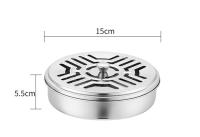 Soporte Para Hachís De Acero Inoxidable Caja De Mosquitos Con Tapa Bandeja Redonda Para Mosquitos Fáciles De Limpiar Suministros Anti-mosquitos - details 13