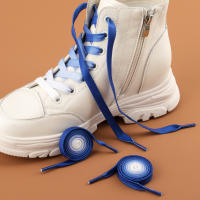 Alpargatas De Canvas Con Cordones De Color Gradiente Pequeños Algodón Mint Verde Y Blanco Para Niños Y Adultos - details 0