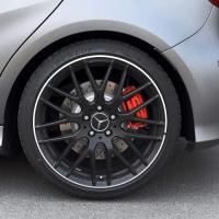 Banner - Embellecedor para llanta compatible con Mercedes 75 mm (4 uds) negro