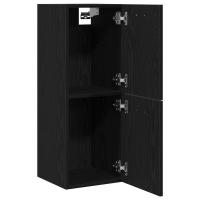 Armario de pared para baño vidaXL Negro Roble 30x30x80 cm Madera Fabricada - details 3