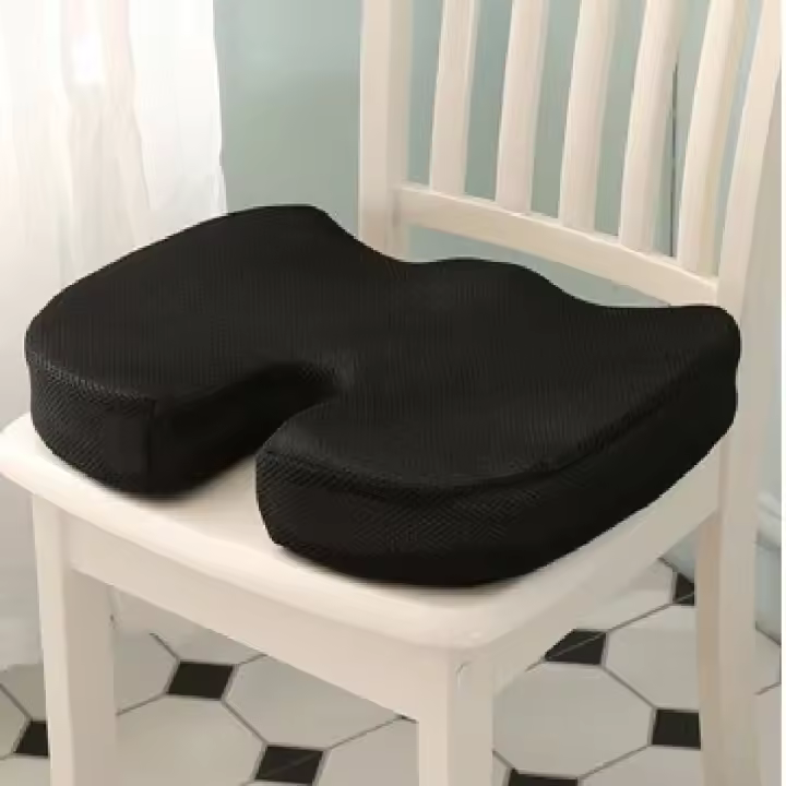 Cojín Ergonómico De Memoria Para Oficina Y Estudiantes Alivio Para Varices Cojín De Silla Anti-Sedentarismo Material De Poliéster Relleno De Espuma De Memoria Estilo Moderno Lavable - 1