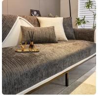 Cubierta De Sofá Antideslizante Chenille Para Todas Las Estaciones En Colores Sólidos Y Rayados Funda De Sofá Para Sala De Estar Cojín De Silla De Piso Múltiples Tamaños - details 26