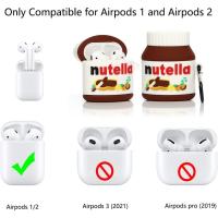 Cute Case for Airpods 2nd/1st Generation 2019/2016, 3D Chocolate Silicone Case Protective Shockproof Cover with Keychain for Airpods Earbuds - details 0