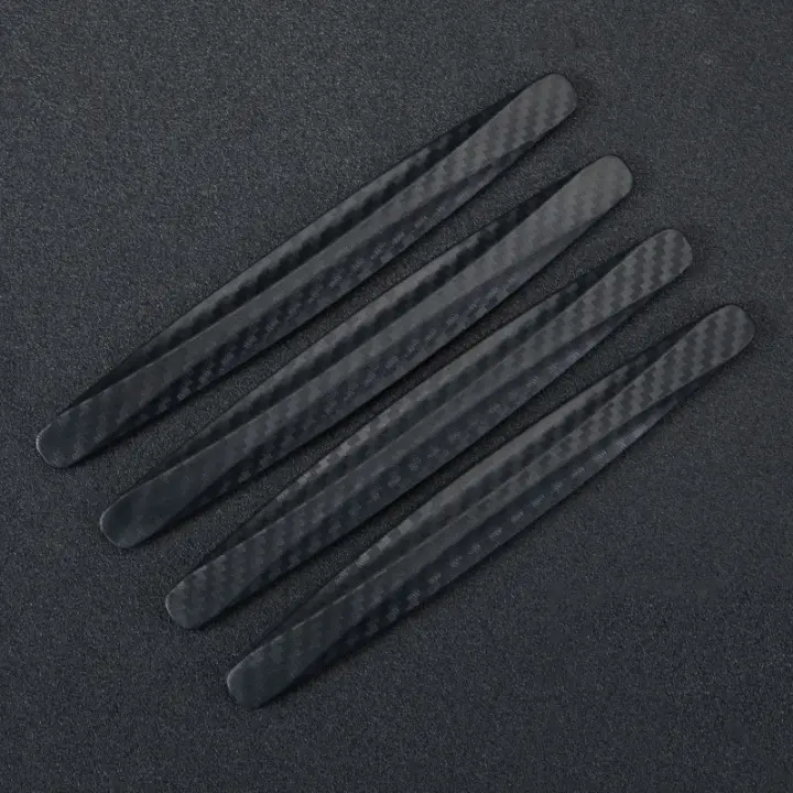 10PCS Almohadillas Anticolisión Para Puertas De Coche Textura De Fibra De Carbono Anticollisiones Del Portón Delantero Y Trasero - 1
