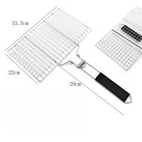 Cesta De Asado En Acero Inoxidable Con Sello Antideslizante Para Carne Y Vegetales Herramienta De Barbecue Resistente Al Calor Fácil De Limpiar Para Picnics Y Fiestas - details 8