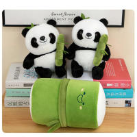 Juguete De Peluche Kawaii Panda En Tubo De Bambú Diseño Reversible Regalo De Día De San Valentín Para Niños Animal De Peluche Reclinable Suave Y Cómodo - details 4