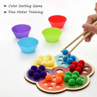 Juguete Educativo Montessori Para Niños Tablero Arcoíris De Madera Juego De Alineación De Colores Y Formas Entrenamiento De Motricidad Finas - details 2