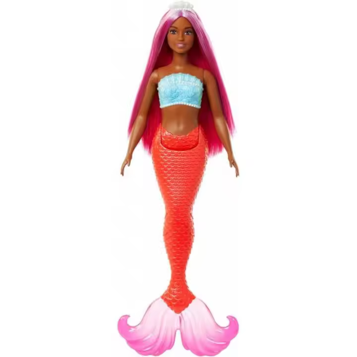 BARBIE MUÑECA SIRENA COLA NARANJA DE MATTEL - 1