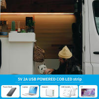 Tira De LED COB Zigbee USB 5V 1m 2m 3m Calor Natural Blanco Para Iluminación De TV Armario Decoración De Habitación Compatible Con Alexa/Google Assistant - details 3