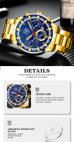 Reloj De Pulsera De Acero Inoxidable Para Hombre Estilo Casual Y Deportivo Calendario Luminoso Resistente Al Agua Con Cierre De Pulsera - details 2