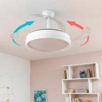Ventilador de techo con luz LED 70W Blanco, 3 tonalidades, aspas retráctiles, 6 velocidades, control remoto, memoria, temporizador, silencioso y bajo consumo - details 2