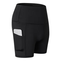 Pantalones cortos de Yoga de cintura alta para mujer, pantalones cortos ajustados de secado rápido elásticos para Fitness, pantalones cortos de longitud 3/4 con bolsillos, ropa deportiva - details 11