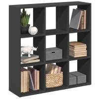 vidaXL Librería divisor madera ingeniería 102x29x103,5 cm en color Gris sonoma/Madera antigua/Roble ahumado y más - details 4