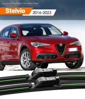 2pcs LimpiaParabrisas Anteojos Delantero Para Alfa Romeo Stelvio 2016-2023 Accesorios De Ventana Natural Goma Intelligent Boneless Wiper Compatible Con El Tamaño Original - details 0