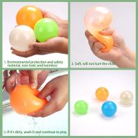 4pcs Bolas De Sensación Squishy Pegajosas Que Brilla En La Oscuridad Para Decoración De Fiestas Divertidas Y Desestresadoras Para Niños Y Adultos - details 2
