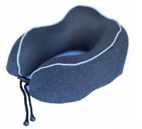 Almohada en forma de U de espuma viscoelástica para el cuello, cojín cervical portátil de viaje, puede almacenar almohadas de coche y avión - details 3