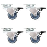 vidaXL Ruedas Dobles Giratorias con Frenos Dobles Diámetro 50mm Materiales Cantidad 4 unidades,  8 unidades,  12 unidades y mas - details 3