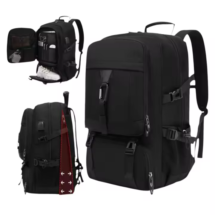 Mochila de Viaje para Cabina de Avion 43x30x18 para Vuelo Barato, Equipaje de Mano y Espaciosa con Compartimento para Zapatos y Mochila Antirrobo Multifuncional para Viajes 266 - 1