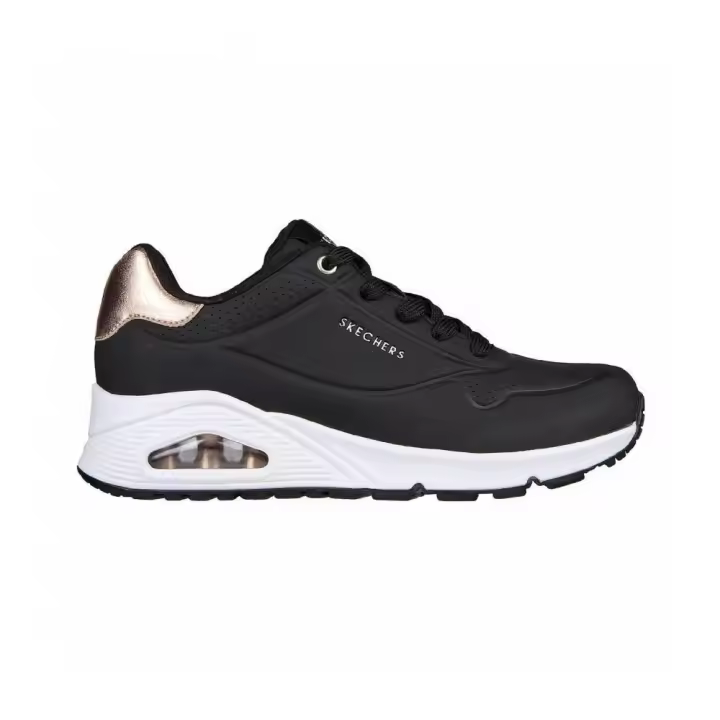 SKECHERS UNO SHIMMER AWAY NEGRO/BRONCE BLK - 1