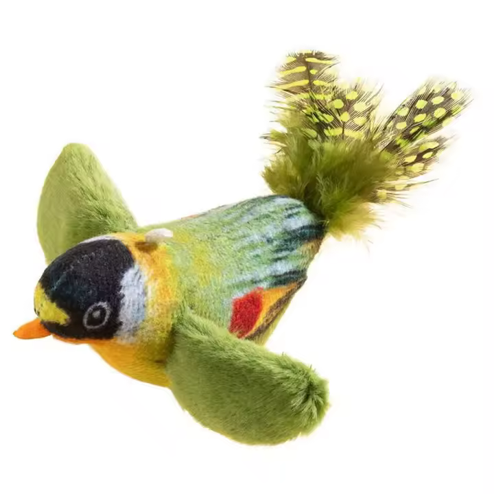 Juguete Interactivo Para Gatos Real Bird Sound Con Sonido De Pájaro Simulación Peluche Con Menta Juguete Para Gatos Y Gatitos - 1