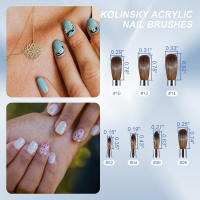 Cepillo De Uñas KEMEISI 100% Puro Kolinsky Con Mango Fuerte Forma Ovalada Herramientas Profesionales Para Diseño De Uñas Y Manicura - details 4