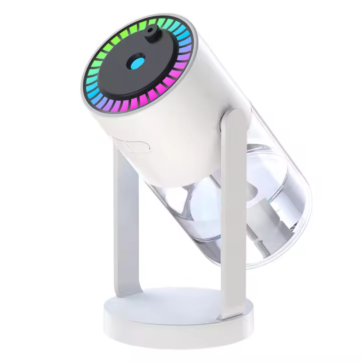 Humidificador portátil con proyector de estrellas LED, luz nocturna de 7 colores, diseño giratorio, nuevo humidificador de proyección de estrellas, humidificador de aire ultrasónico USB para coche, atomizador de reposición de agua para el hogar. - 1