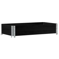 vidaXL Jardinera de madera maciza de pino 100x50 cm Color Marrón,  Negro,  Gris y mas - details 1
