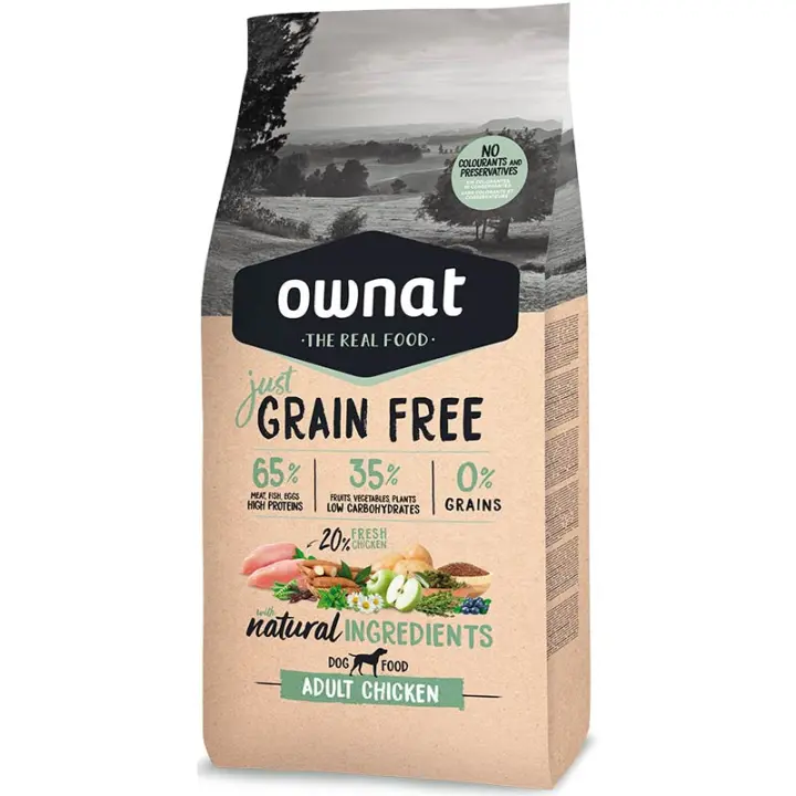 OWNAT ADULT JUST GRAIN FREE POLLO PIENSO PARA PERROS 3KG - 1