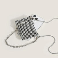 Bolso De Hombro Mini Jiomay Para Mujer Diseñador Lujo 2024 Con Diamantes Y Cadena Bolso De Fiesta Versátil Para Labial - details 13