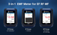 ERICKHILL ER02 Medidor de EMF, Detector de Radiación de Campo Electromagnético de Mano para EF RF MF, Pantalla LCD grande y retroiluminada - details 3