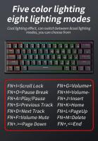 Teclado Mecánico De Juego USB MUCAI MK61 61 Teclas Cable Desmontable RGB Retroiluminado Intercambiable Caliente Rojo - details 8