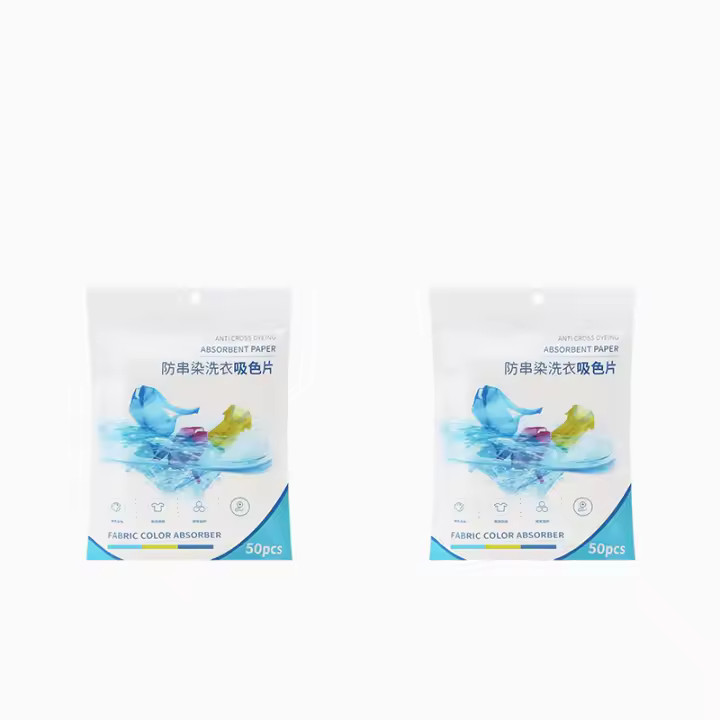 50/100pcs Película Absorbente De Colores Para Lavadora Anti-Mancha Y Mezcla De Detergente De Limpieza Para Ropa - 1