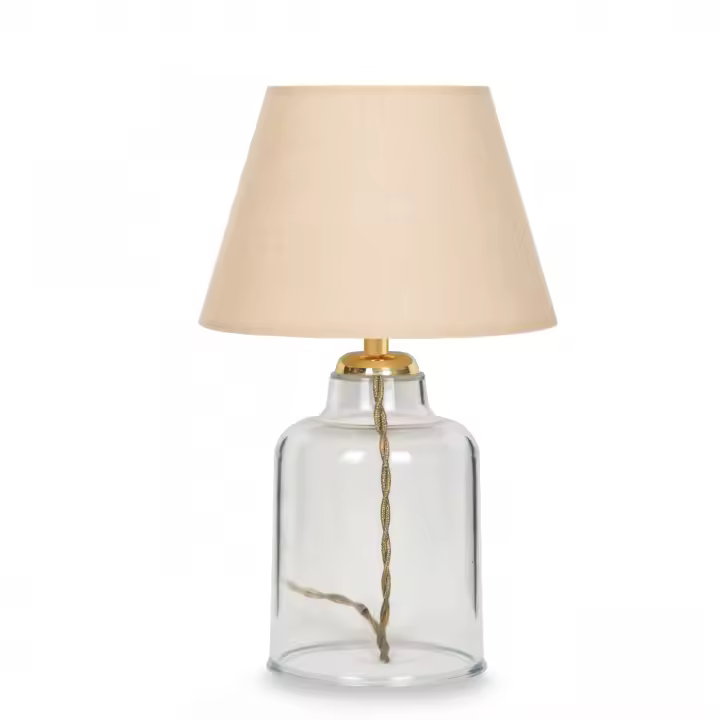 Lámpara de noche 30 cm. marrón claro, tipo E27 Max 60 W WELLHOME - 1