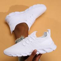 Zapatos Deportivos Casuales Para Mujer Zapatillas Ligeros Blancas Y Negras Transpirables De Malla Adecuados Para Correr Y Tenis Outdoor - details 24