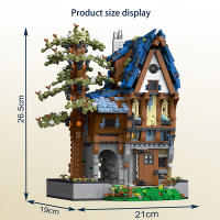 Bloques De Construcción De Tienda De Forjador Medieval Casa Mágica Taberna Set De Bloques De Calle Ciudad Adulto Decoración De Escritorio Juguete Para Niños Regalo - details 6