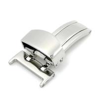 Hebilla De Reloj De Acero Inoxidable Sólido 14mm-22mm Con Clavija De Mariposa Plata Para Repuesto De Pulsera Compatible Con Marcas Tradicionales - details 2