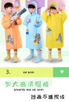 Chaqueta Impermeable Para Niños Con Mochila Dinosaurio Y Unicornio PVC Divertida Y Práctica Ropa Para Lluvia De Niños - details 3