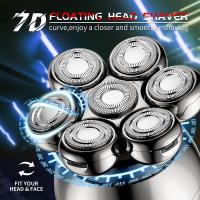Afeitadora Eléctrica 7D Cabeza De Corte Flotante Base Recargable Portátil Para Hombre Afeitadora De Barba Clipper Shaver Impermeable - details 4